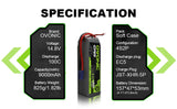 Ovonic  4S 9000mAh 100C LiPo Akku 14,8V EC5