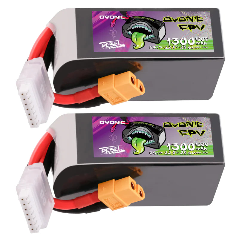 Ovonic Rebel 2.0 6S 1300mAh 120C 22,8 V XT60 LiHV (2 Stück)