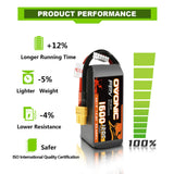 Ovonic FPV 4S 1600mAh 120C 14,8V XT60 LiPo Akku (4 Stück )