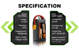 Ovonic 4S 1800mAh 120C LiPo XT60-Stecker für FPV (4 St.)