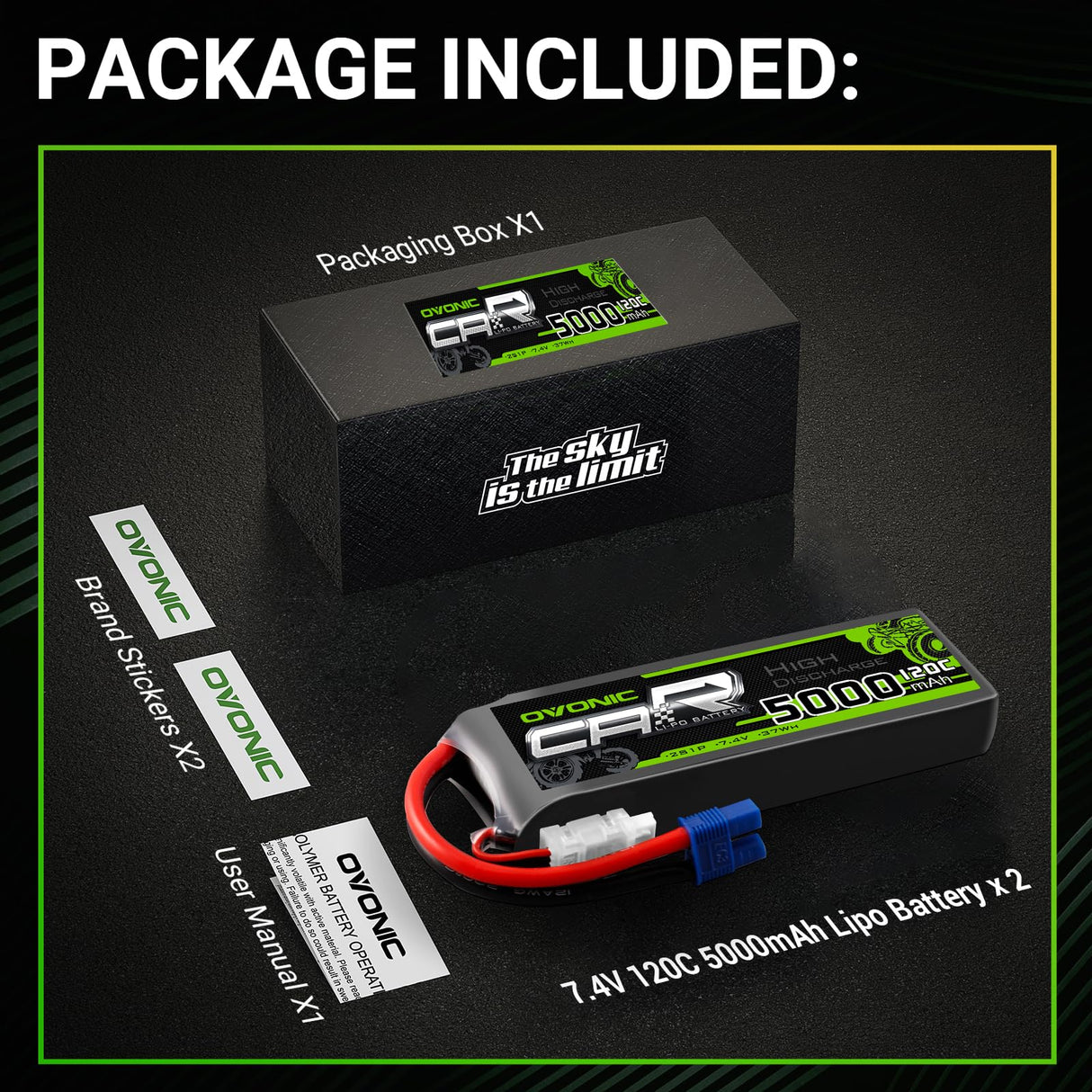 5000mAh / 2S / EC3