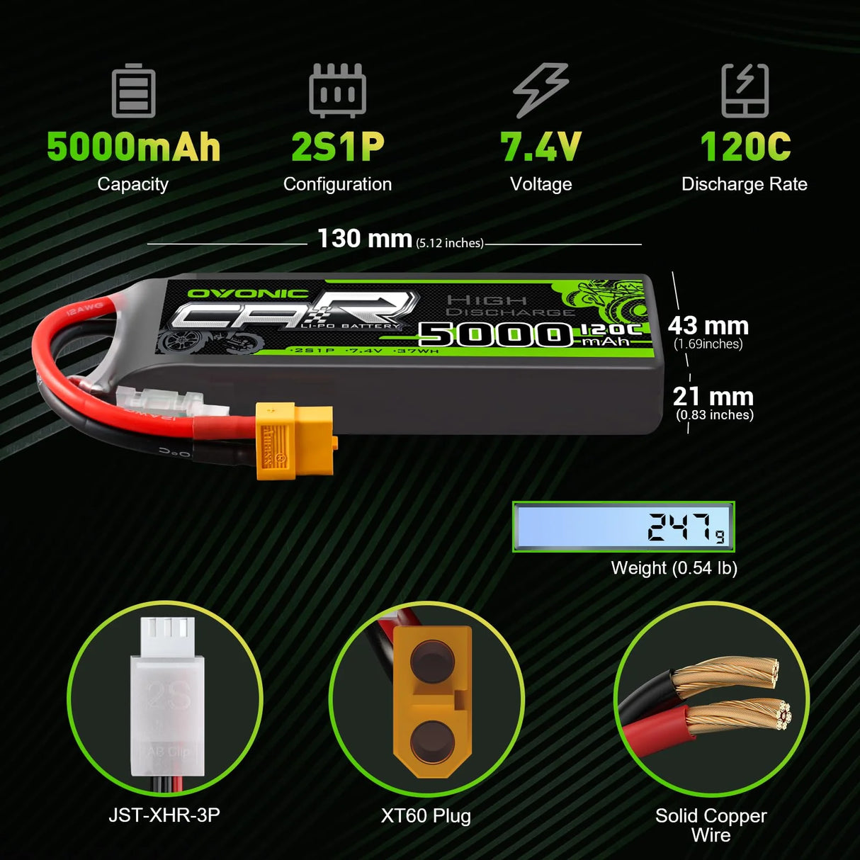 5000mAh / 2S / TRA