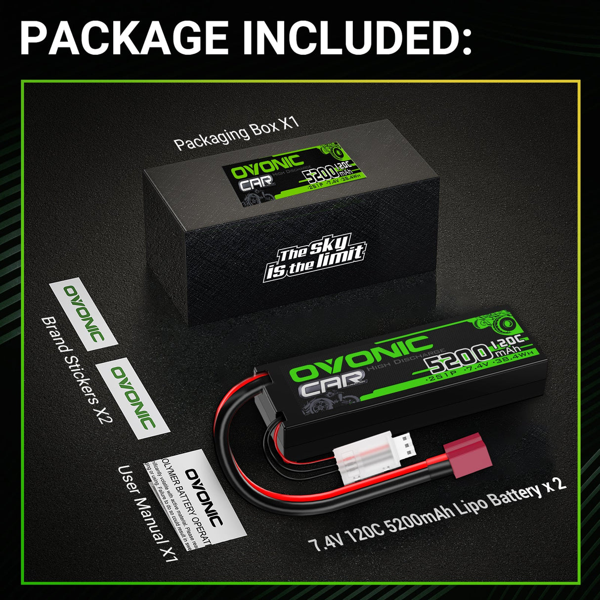 5200mAh / 2S / Deans T