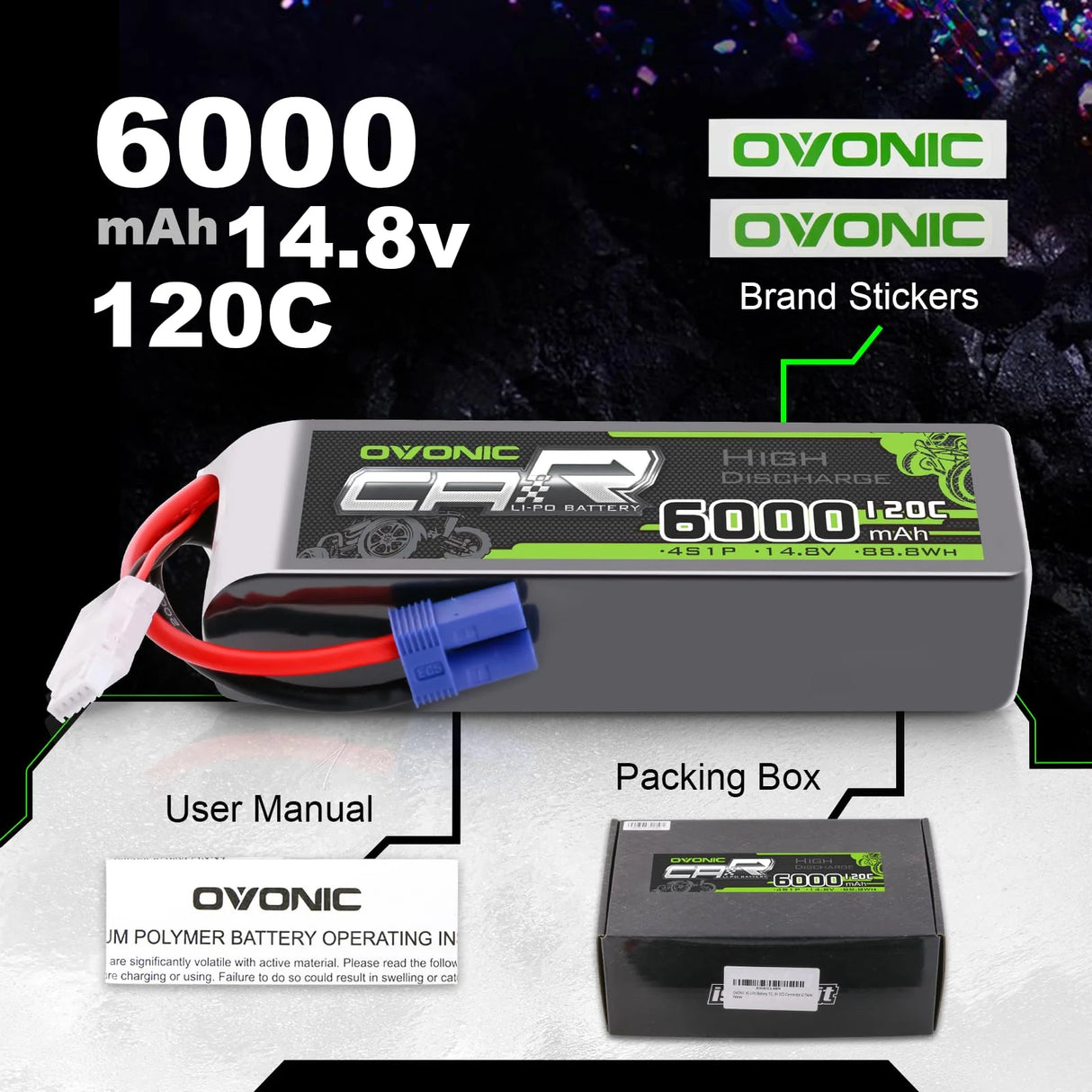 6000mAh / 4S / EC5