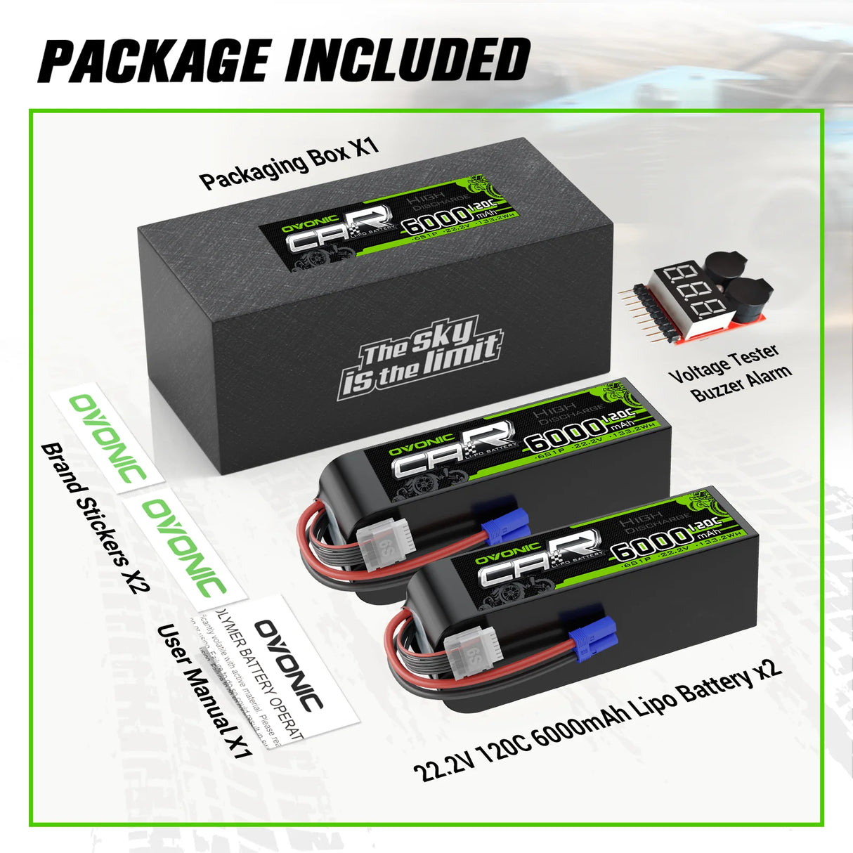 6000mAh / 6S / EC5