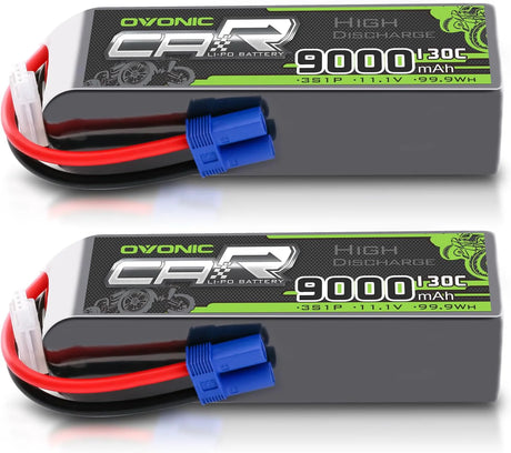 Ovonic Car 3S 9000mAh Lipo Akku 130C 11,1V mit EC5 Stecker (2 Stück)