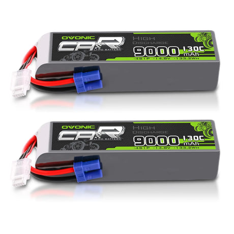 Ovonic Car 4S LiPo Akku 9000mAh 14,8V 130C RC Akku mit EC5 Stecker (2 Stück)