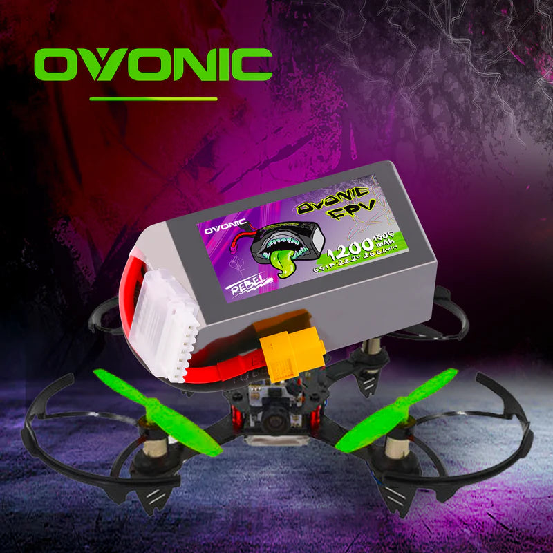 Ovonic Rebel 2.0 6S 1200mAh 150C 22,2V XT60 Lipo Akku (2 Stück)