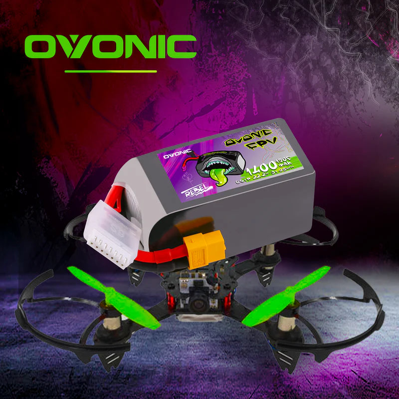 Ovonic Rebel 2.0 6S LiPo Akku 1400mAh 150C 6S 22,2V Pack mit XT60-Stecker (2 Stück)