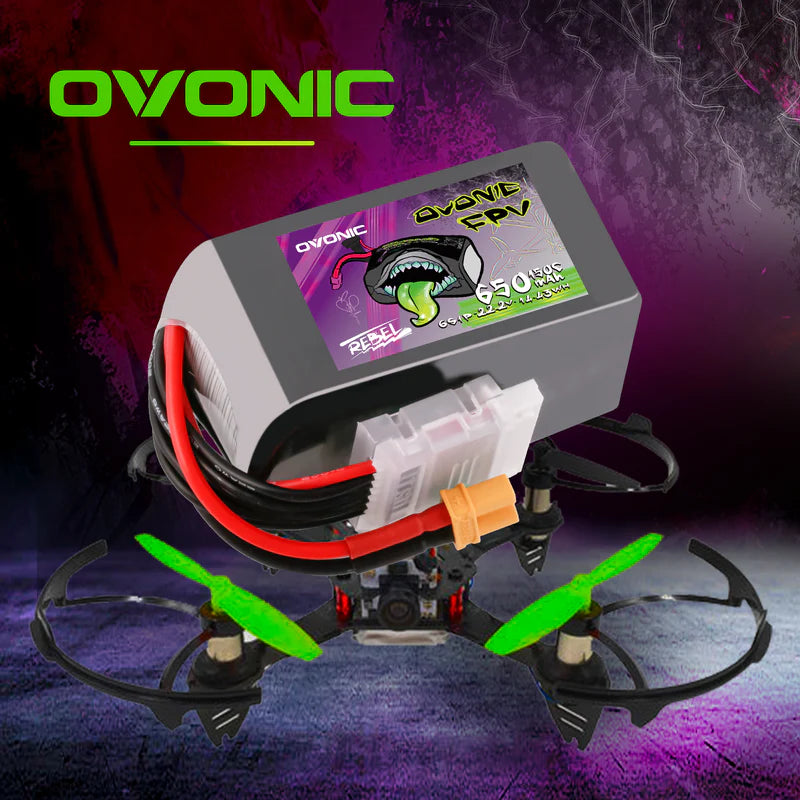 Ovonic Rebel 2.0  6S 650mAh 150C 22,2V XT60 Lipo Akku (2 Stück)