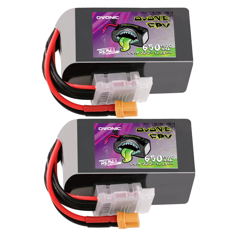 Ovonic Rebel 2.0  6S 650mAh 150C 22,2V XT60 Lipo Akku (2 Stück)