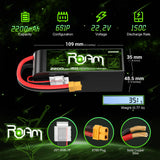 Ovonic Roam Series 6S Lipo Akku 2200mAh 6S1P 150C 22,2V Lipo Akku XT60-Stecker