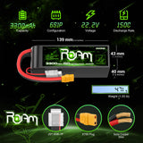Ovonic Roam Series 6S Lipo Akku 3300mAh 6S1P 150C 22,2V XT90-Stecker