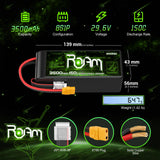 Ovonic Roam Series 8S Lipo Akku 3500mAh 8S1P 150C 29,6V XT90-Stecker