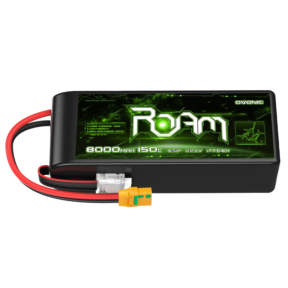 Ovonic Roam Serie 6S Lipo Akku 8000mAh 6S1P 150C 22,2V mit XT90-S