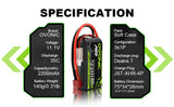 Ovonic Air 3S 2200mAh 35C 11,1V  kurzer LiPo Deans (2 St.)