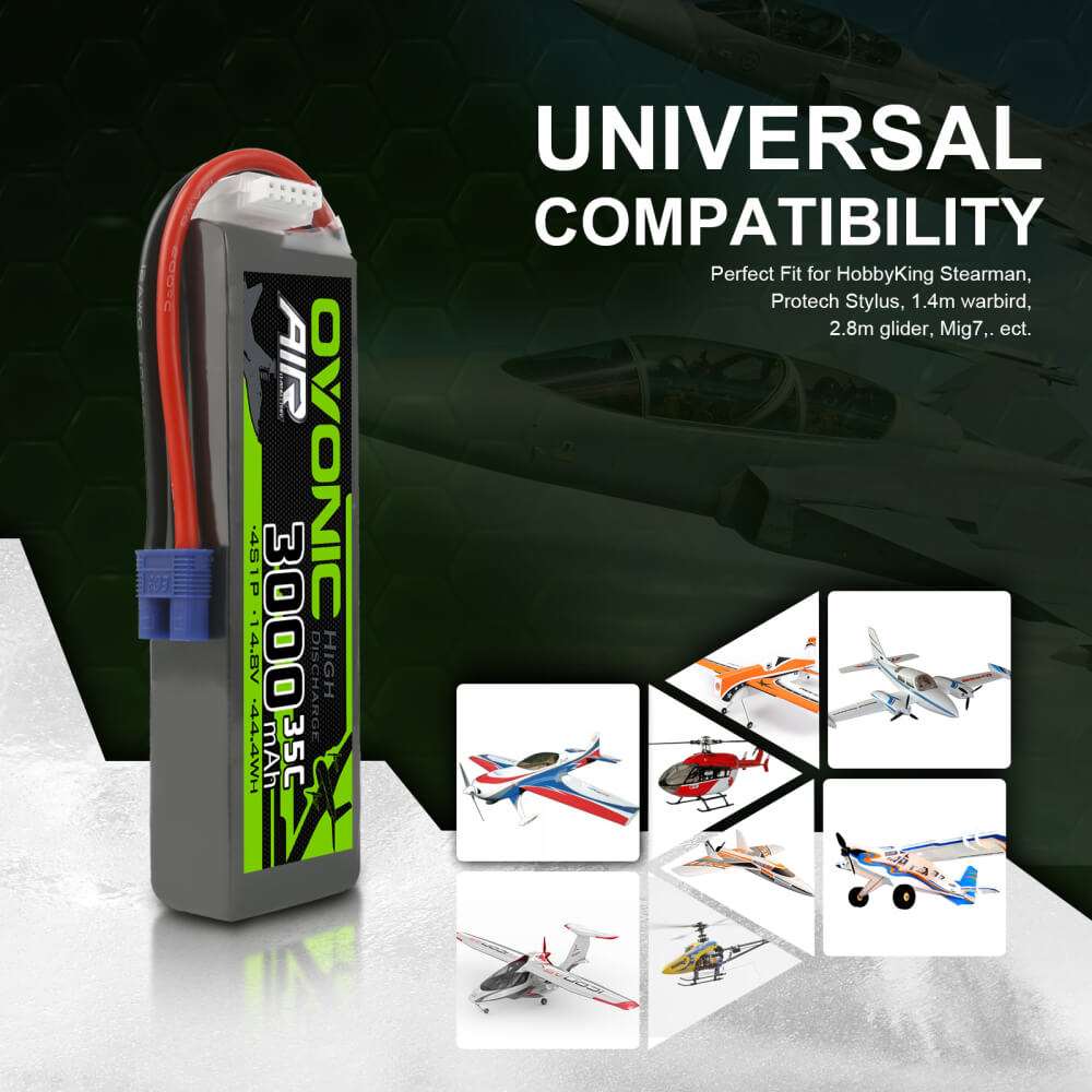 Ovonic Air 4S 3000mAh 4S 14,8V 35C Lipo Akku mit EC3 Stecker