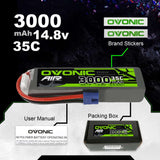 Ovonic Air 4S 3000mAh 4S 14,8V 35C Lipo Akku mit EC3 Stecker