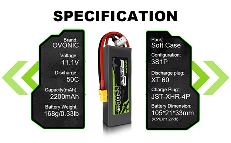 Ovonic Air 3S 2200mAh 50C 11,1V XT60 (2 St.)