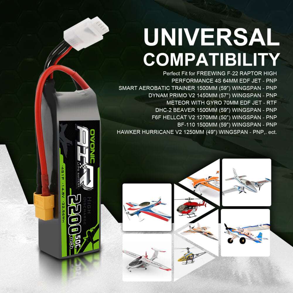 Ovonic Air 4S 2200mAh 14,8 V 50C XT60 Lipo Akku
