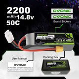 Ovonic Air 4S 2200mAh 14,8 V 50C XT60 Lipo Akku