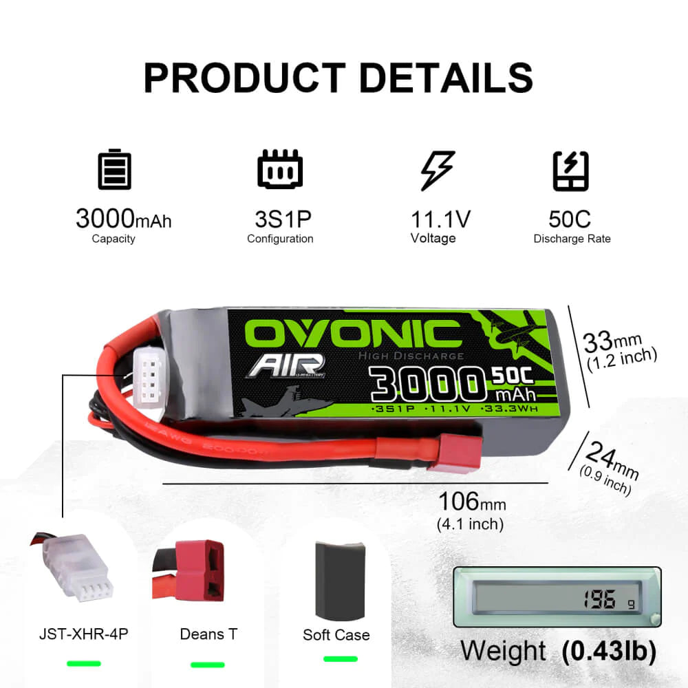 3000mAh / 3S / Deans