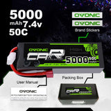 Ovonic Car 2S 5000mAh 50C 7,4V Hardcase Dean LiPo