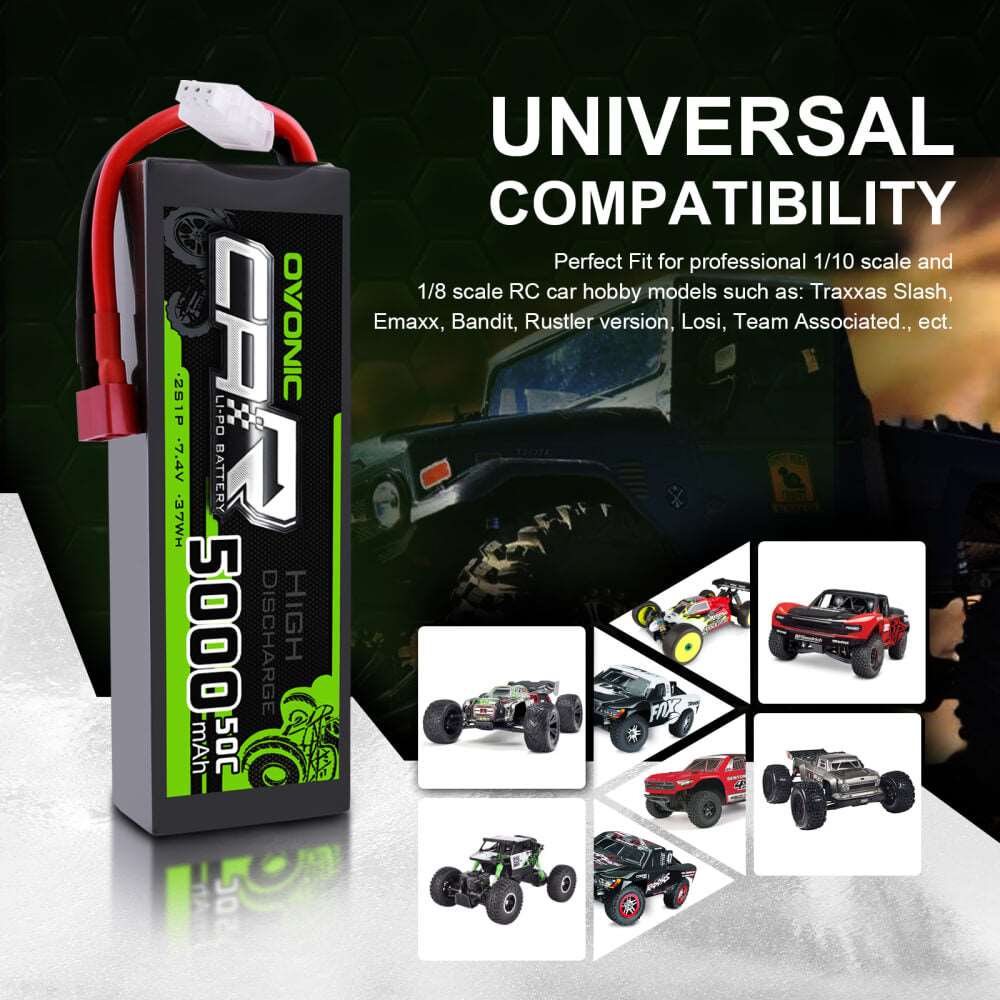 Ovonic Car 2S 5000mAh 50C 7,4V Hardcase Dean LiPo