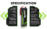 Ovonic Car 2S 5000mAh 50C 7,4V Hardcase Dean LiPo