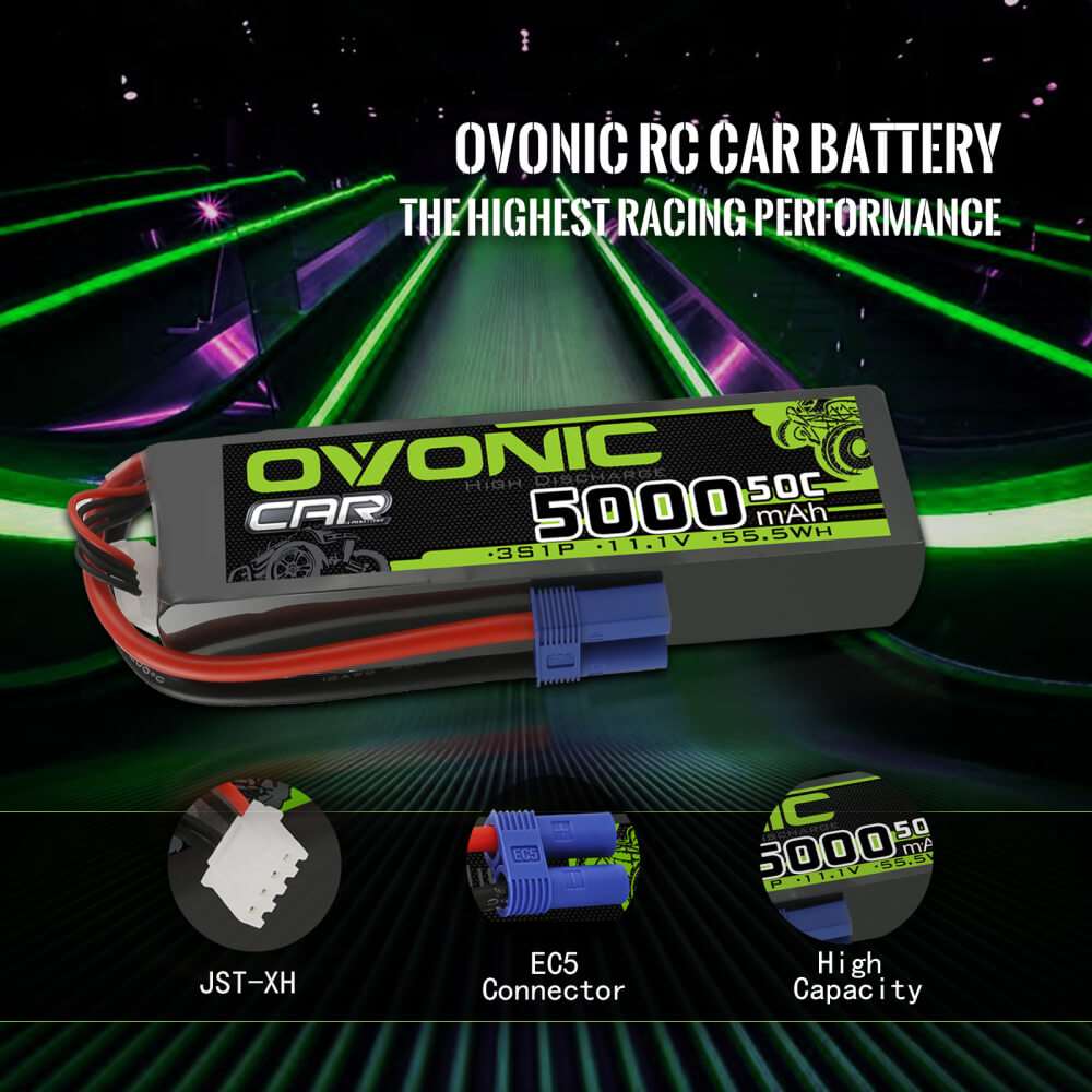 Ovonic 3S 5000mAh 50C 11,1V LiPo EC5 (2 St.)