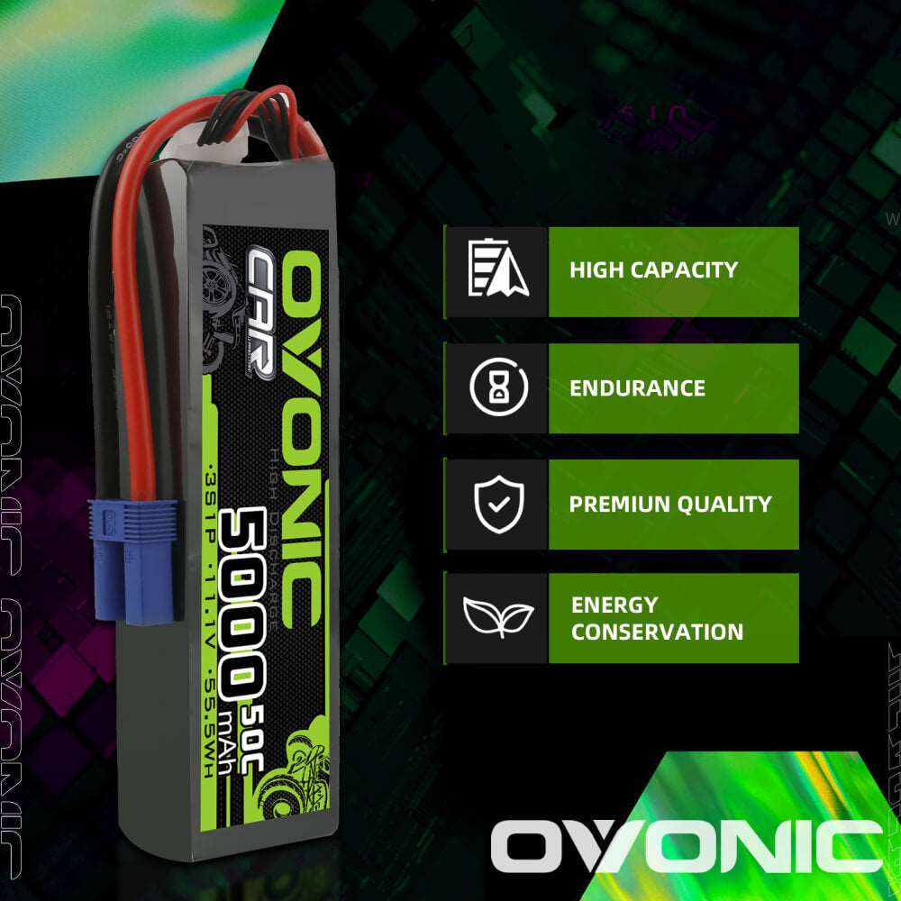 Ovonic 3S 5000mAh 50C 11,1V LiPo EC5 (2 St.)