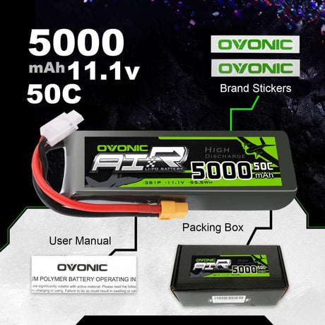 Ovonic Air 3S 5000mAh 11,1V 50C XT60 Lipo Akku