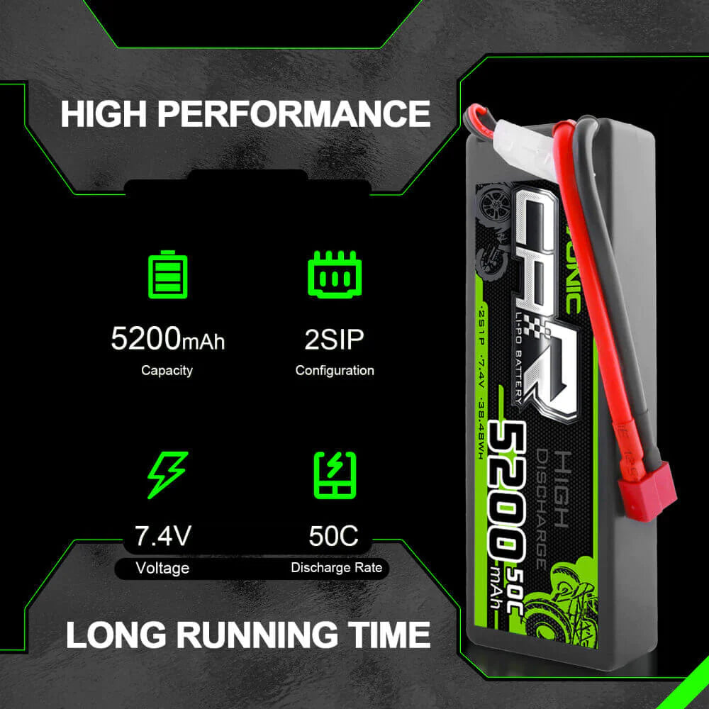 Ovonic 2S 5200mAh 7,4V 50C Hardcase Deans Lipo Akku