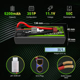 Ovonic Car 3S 5200mAh 11,1V 50C Hardcase Deans Lipo Akku