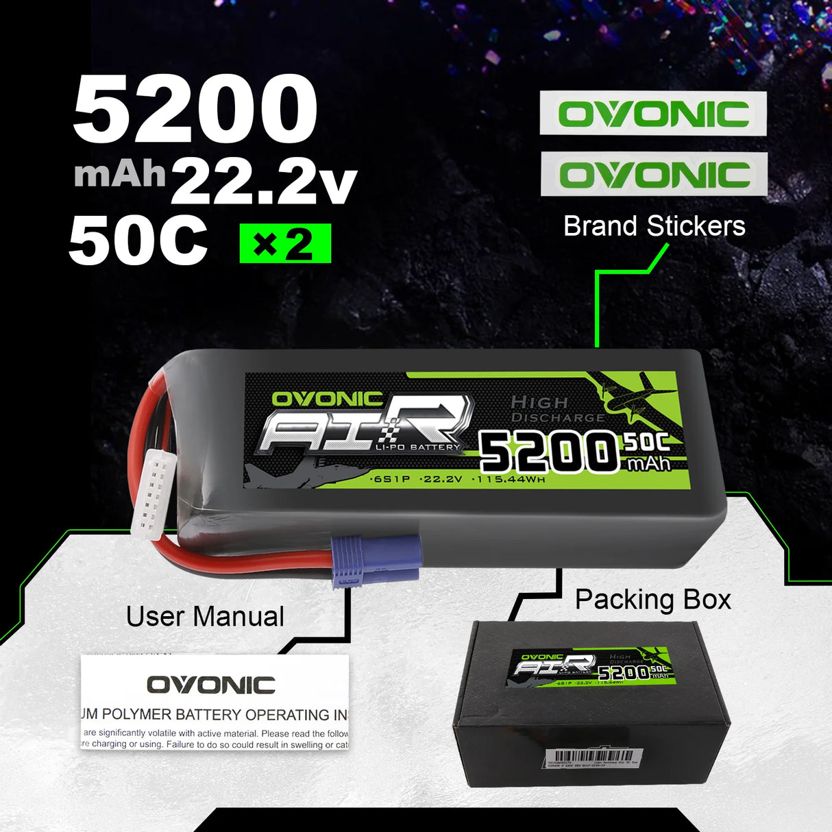 5200mAh / 6S / EC5