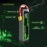 Ovonic Air 4S LiPo Akku 3400mAh 14,8V 60C für RC-Flugzeuge mit XT60 und Deans-Stecker