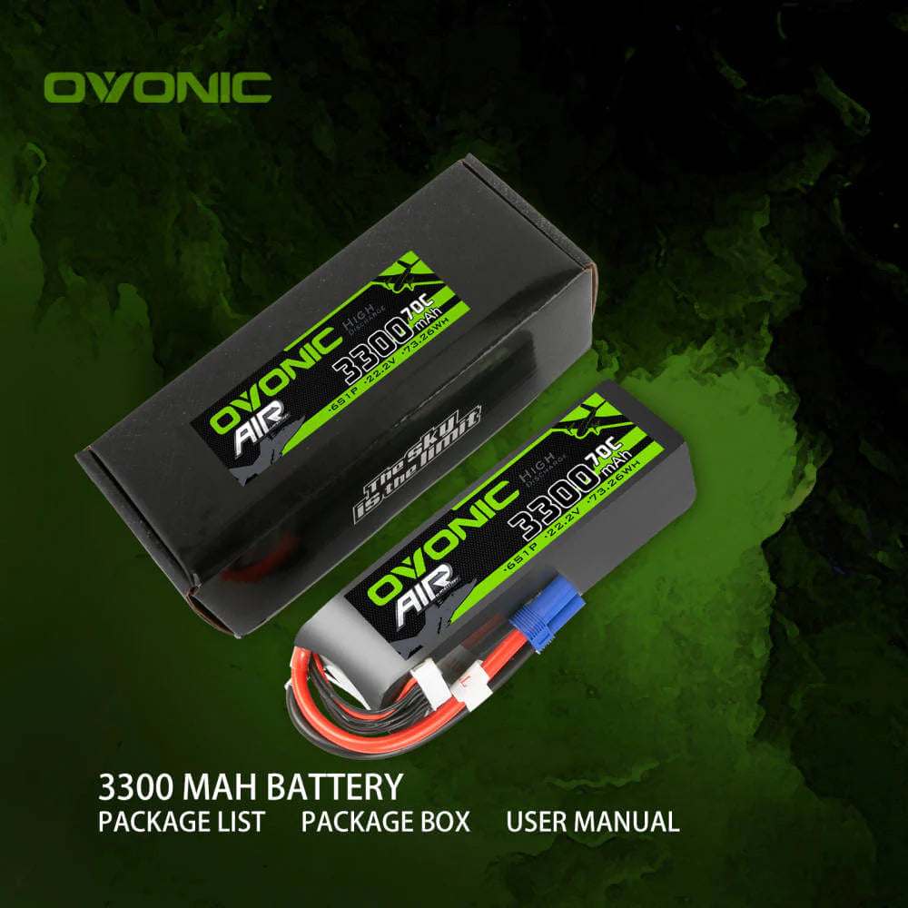 Ovonic 6S 3300mAh 22,2V 70C EC5 LiPo Akku