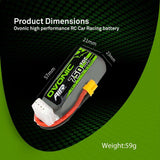 Ovonic Air 3S LiPo Akku 750mAh 11,1V 70C für RC-Helikopter LOGO 200 - XT30-Stecker (2 Stück)