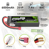 6000mAh / 2S / Deans