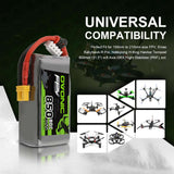 Ovonic FPV 3S 850mAh 11,1V 80C XT30 Lipo Akku (4 Stück)