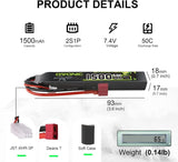 1500mAh / 2S / Softcase und T-Stecker