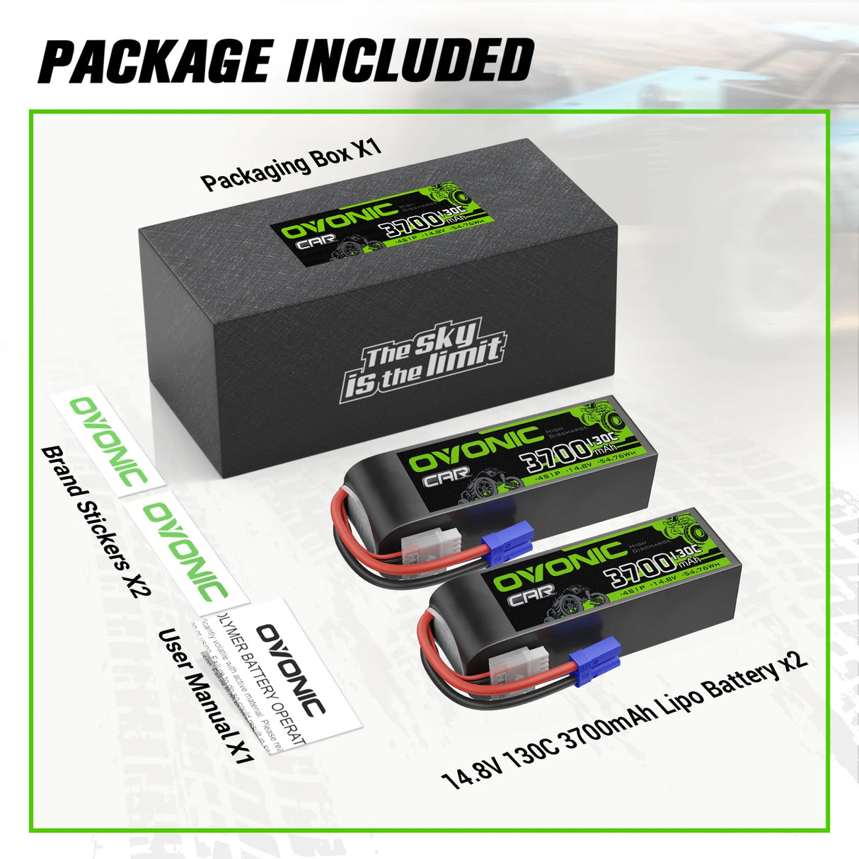 3700mAh / 4S / EC5