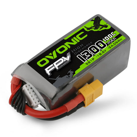 OVONIC 5S LiPo-Akkupack 1300mAh 100C 18,5V mit XT60-Stecker