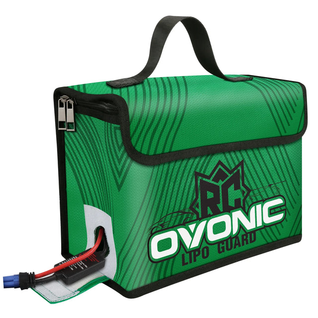 OVONIC Lipo Safe Bag, feuerfeste, explosionssichere Tasche, großes Fassungsvermögen zum Laden und Aufbewahren von Lipo-Akkus