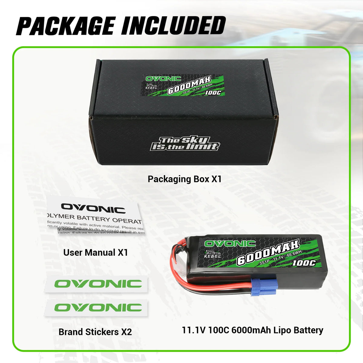 6000mAh / 3S / EC5