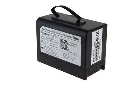Drager Original Li Ion Akku für Dräger Oxylog VE300 Typ 5790224 - 10,8 V 5600 mAh 82x40x61 mm