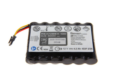Bexen Original Lithiumbatterie für Bexen Reanibex 100 AED - 12 V 4200 mAh 98,8x18,4x7 mm