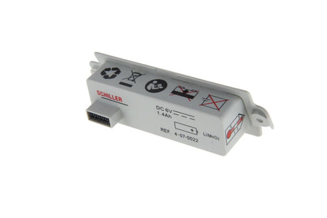 Schiller Original Lithiumbatterie für Defigard DG Touch 7, Physiogard Touch 7 - 6 V 1400 mAh 105x34x31 mm