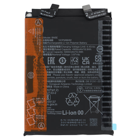 AccuCell Original Xiaomi Akku BN5E – 5000 mAh für Redmi Note 11 Pro+ 5G
