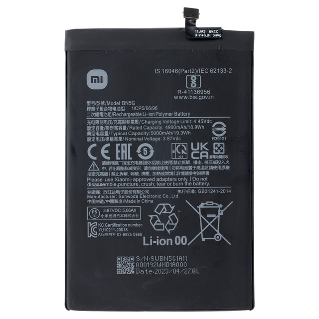 Original Xiaomi Akku BN5G für Redmi 10A und Redmi 10C 5000 mAh Li-Ion-Polymer